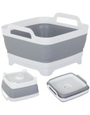 Силиконова сгъваема купа с тапа за източване